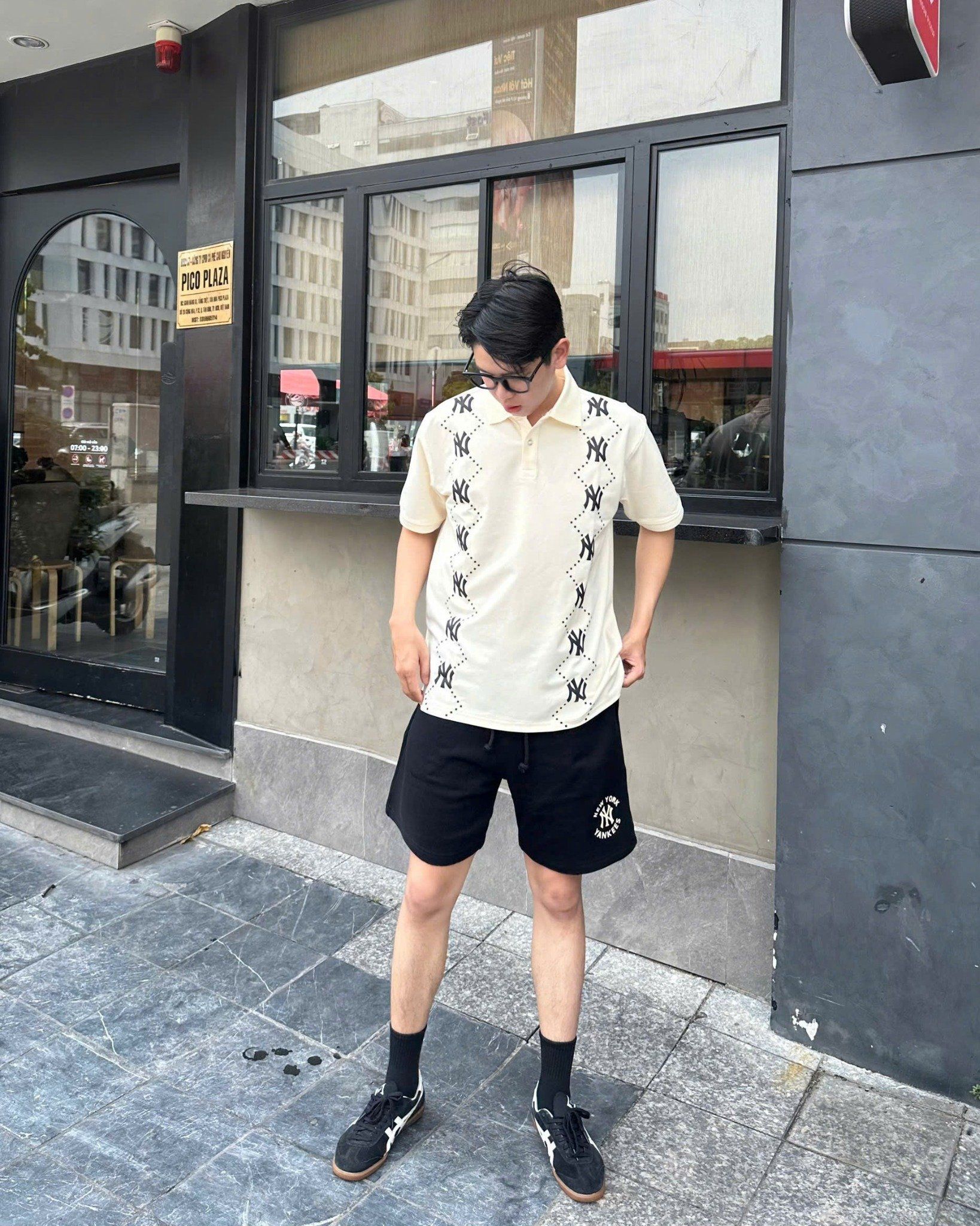  Áo Thun Polo New Era - [Unisex] NY Yankees Parallel Lines 