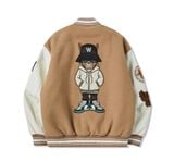  Áo Khoác Bomber LifeWork Hipdog Applique Varsity Jacket Beige - LW234JP120 