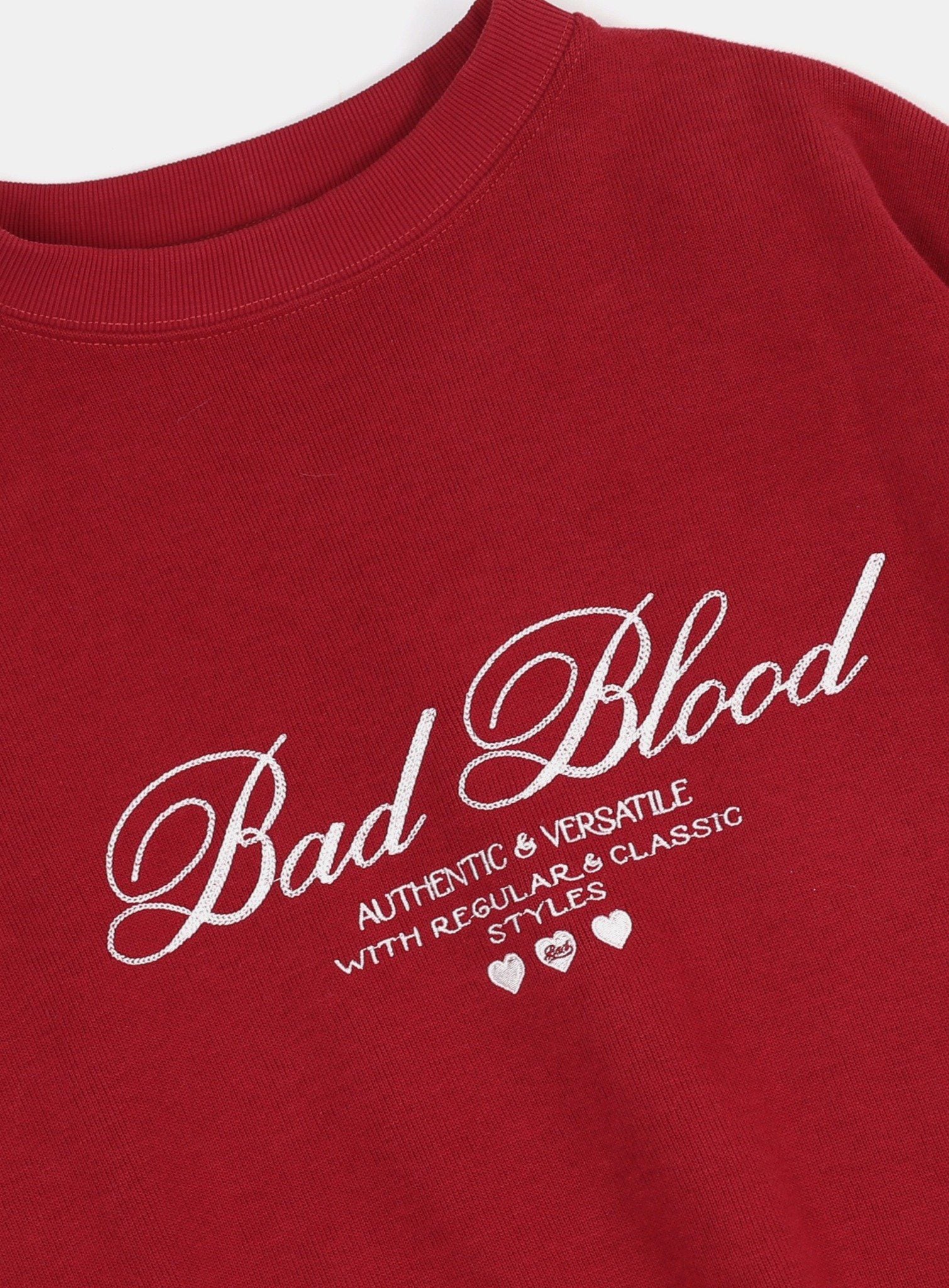  Áo Sweater [Unisex] Badblood - [w-sweatshirt24-004] Classic Logo sweatshirt - Red 