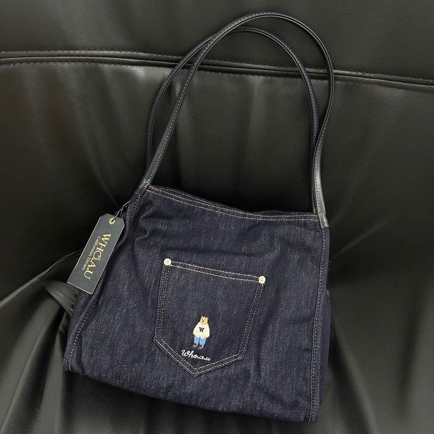  Túi Tote Whoau - Steve Denim Shoulder Bag 