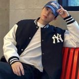  Áo Bomber MLB [Unisex] Wool Basic Varsity Jacket NY - 3AJPV0141-50BKS 