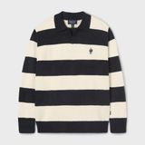  Áo Sweater Whoau Steve Stripe Open Collar Pullover - WHKAF4923U 