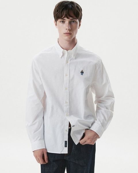 Áo Sơ Mi WHOAU [Unisex] - Steve Oxford Shirt White - WHYWF2311U 
