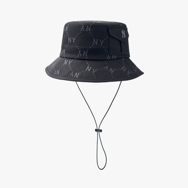 Nón Bucket MLB - [Unisex] Diamond Monogram Sporty Safari - 3AHTM015N-50BKS
