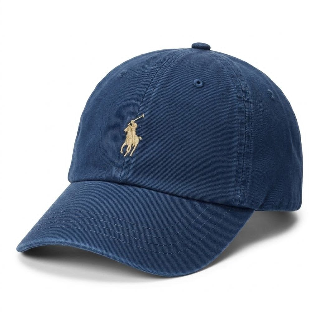  Nón Polo Ralph Lauren - [Unisex] Cotton Chino Gold Logo Indigo 