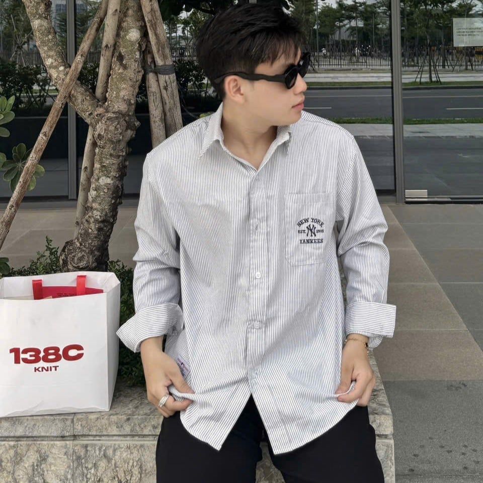  Áo Sơ Mi New Era - [Unisex] NY Yankees Striped Gray - 14529329 