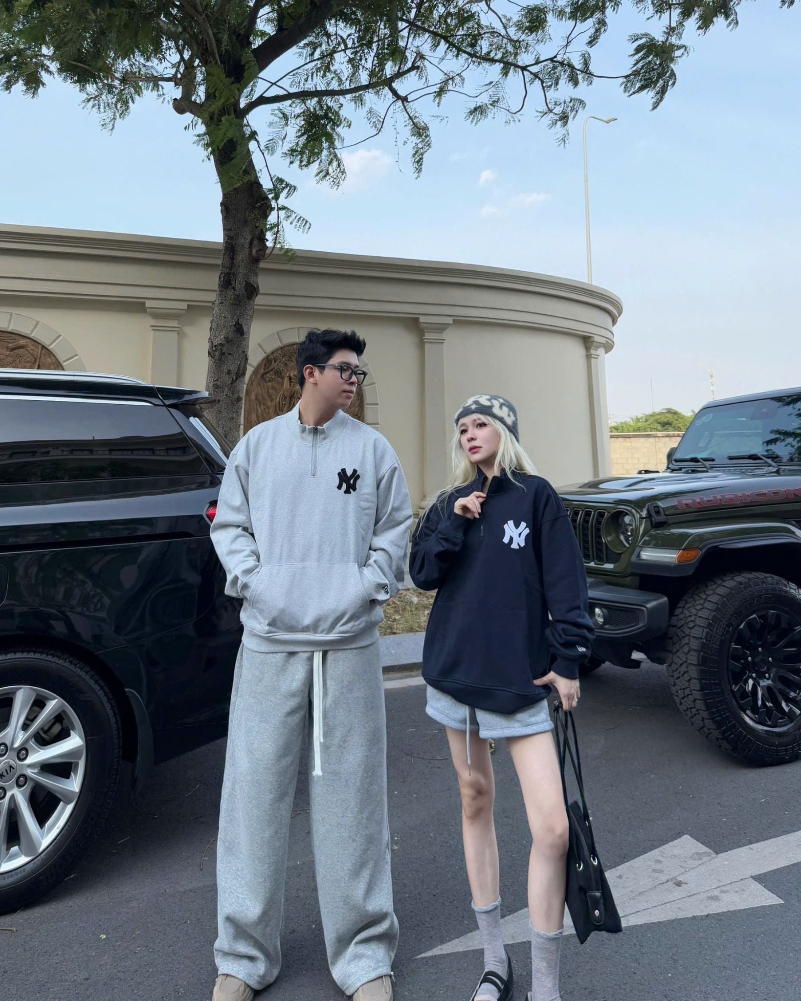  Áo Sweater Zip New Era - [Unisex] Bear EST.1903 NY Navy 