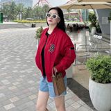  Áo Bomber MLB [Unisex] Basic Medium Logo Woven Padded Boston - 3AJPB0124-50RDD 