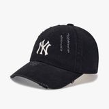  Nón MLB Korea - [Unisex] Damaged Washed Denim NY Yankees Black - 3ACPVD34N-50BKS 