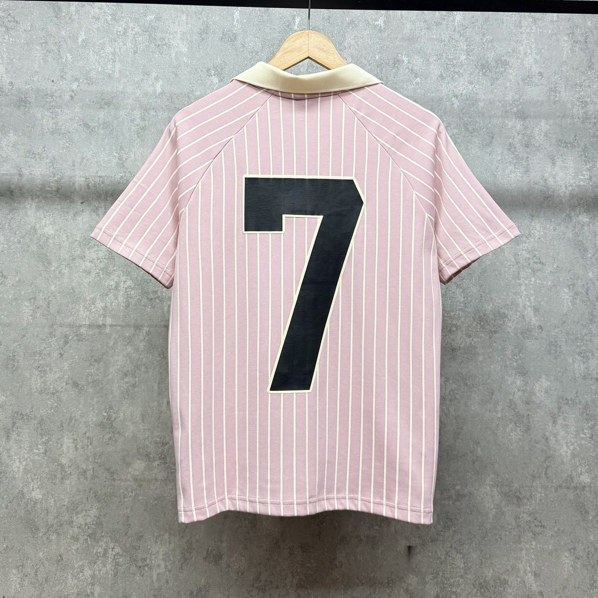  Áo Thun Polo New Era - [Unisex] NY 7 Stripe Pink/White 
