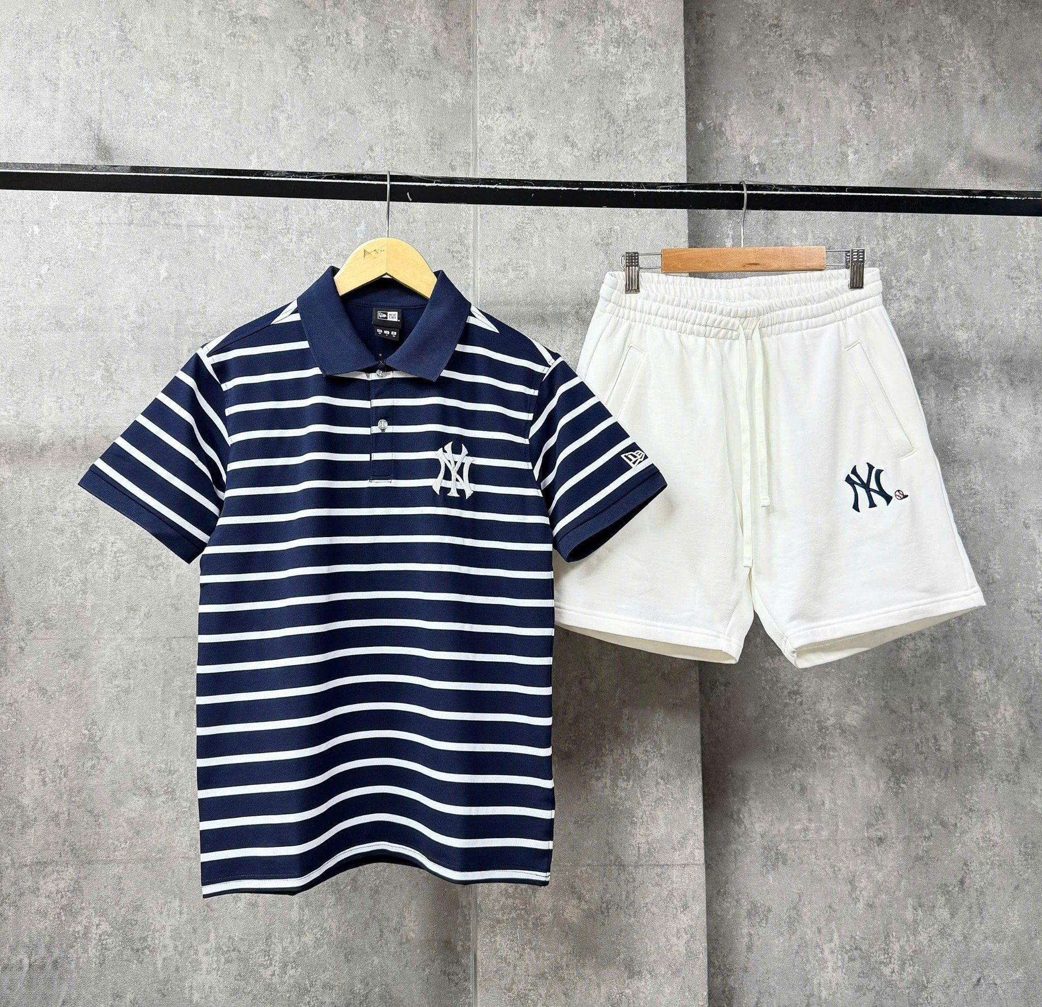  Áo Thun Polo New Era - [Unisex] NY Yankees Stripe Navy - 14849257 