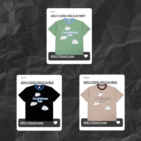  Áo thun ADLV [Unisex] - Acmédelavie Cloud Logo 