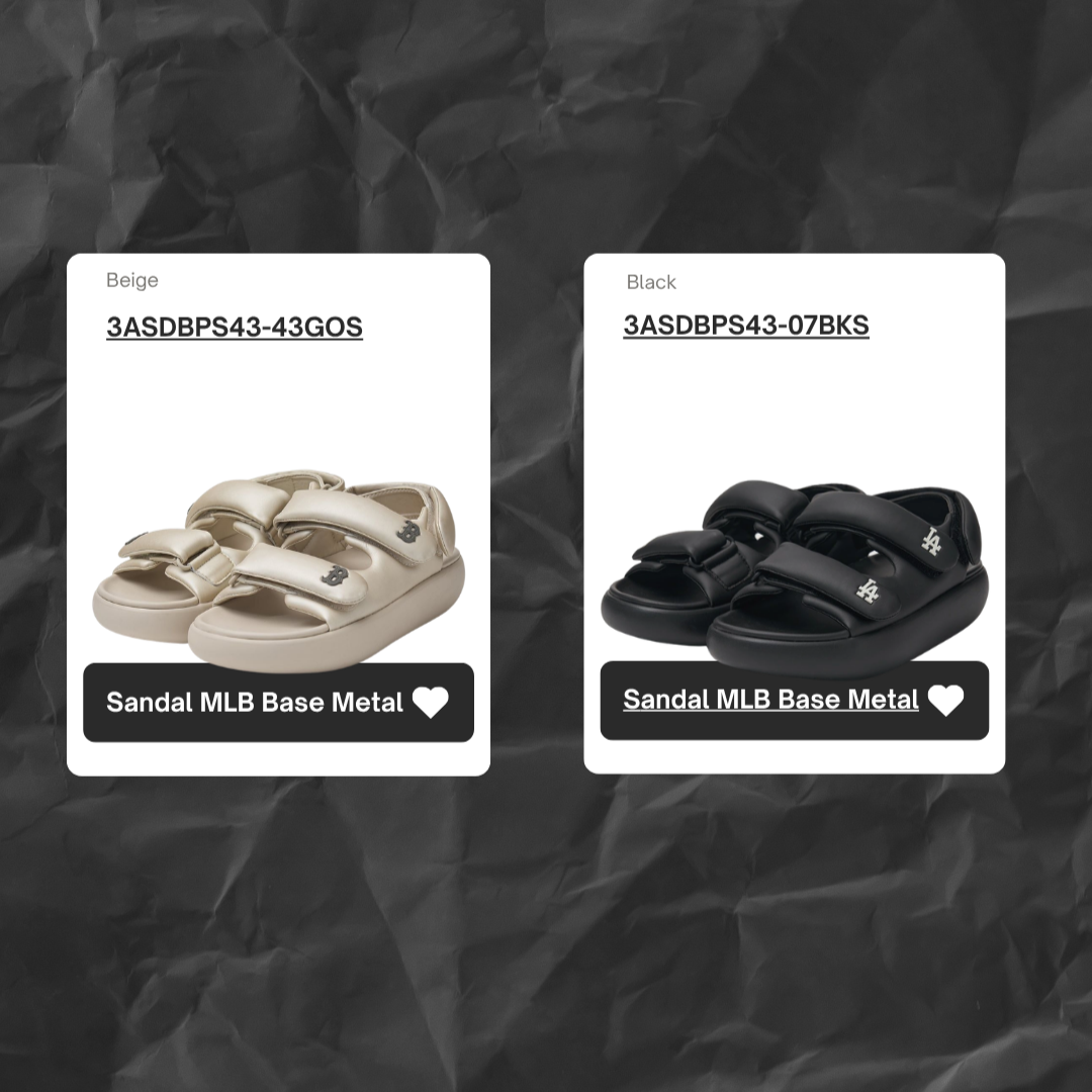  Giày Sandal MLB Korea - Base Metal - 3ASDBPS43 