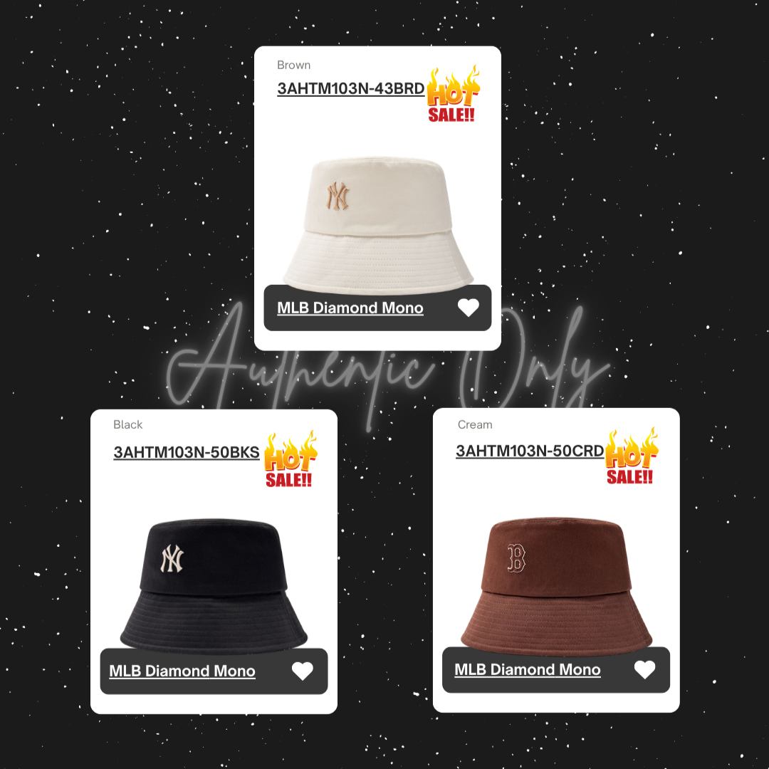  Nón Bucket MLB - [Unisex] Classic Monogram NY - 3AHTM103N 