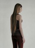  Áo Croptop [Nữ] Badblood - [w-tnk25-004] Beyond Soft Tank 3 Stripe Wine 