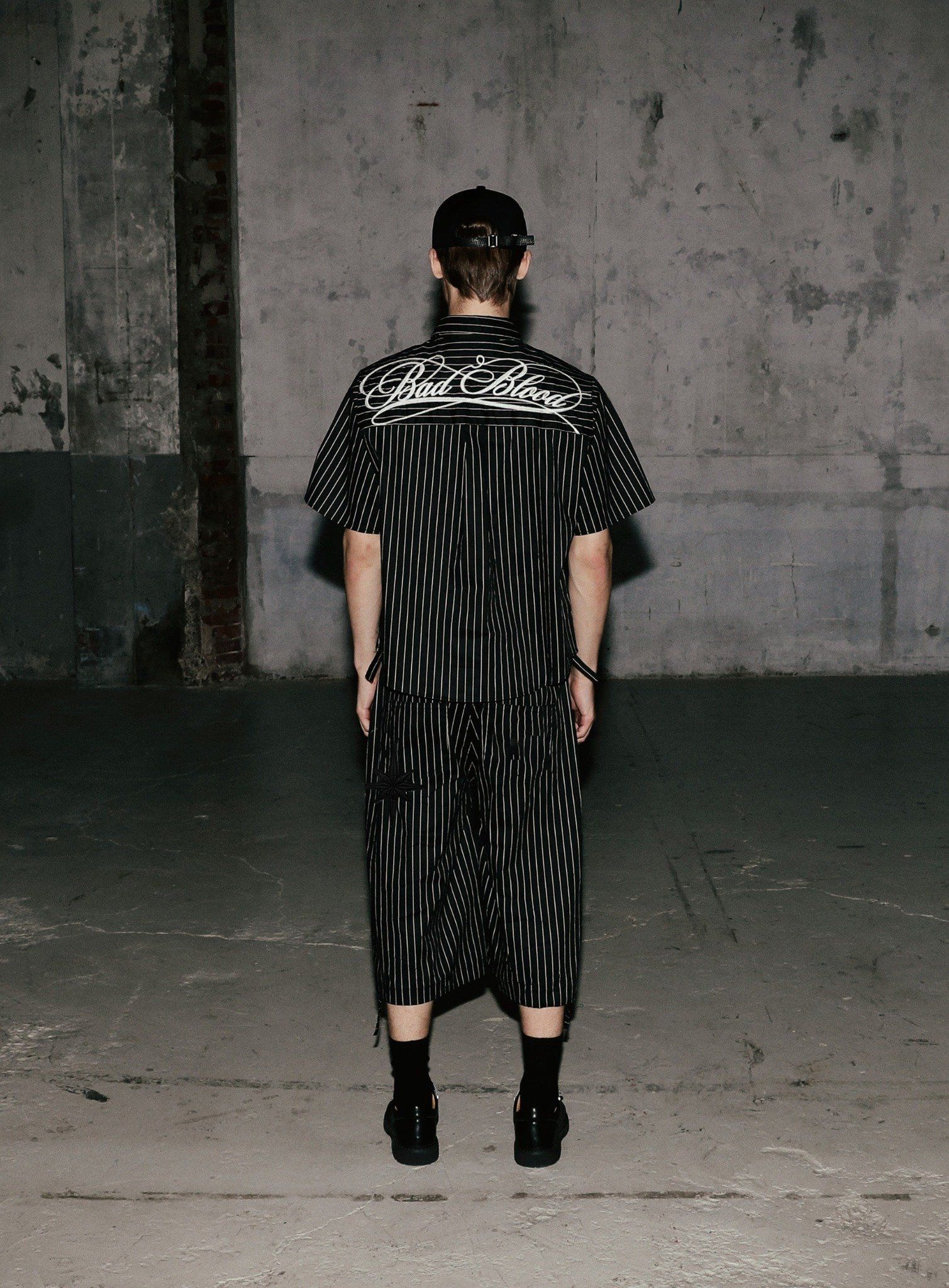 【BADBLOOD】Cosmo Graphic Bermuda Pants ♥4Colors Pre-Order] Cosmo Graphic Bermuda Pants - White Check