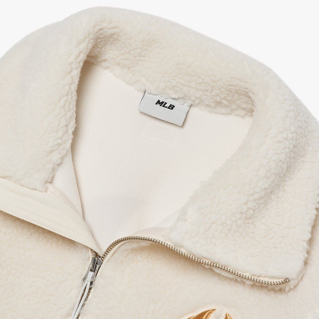  Áo Khoác Lông MLB - Basic Mega Logo Cream - 3AFDB0326-50CRS 