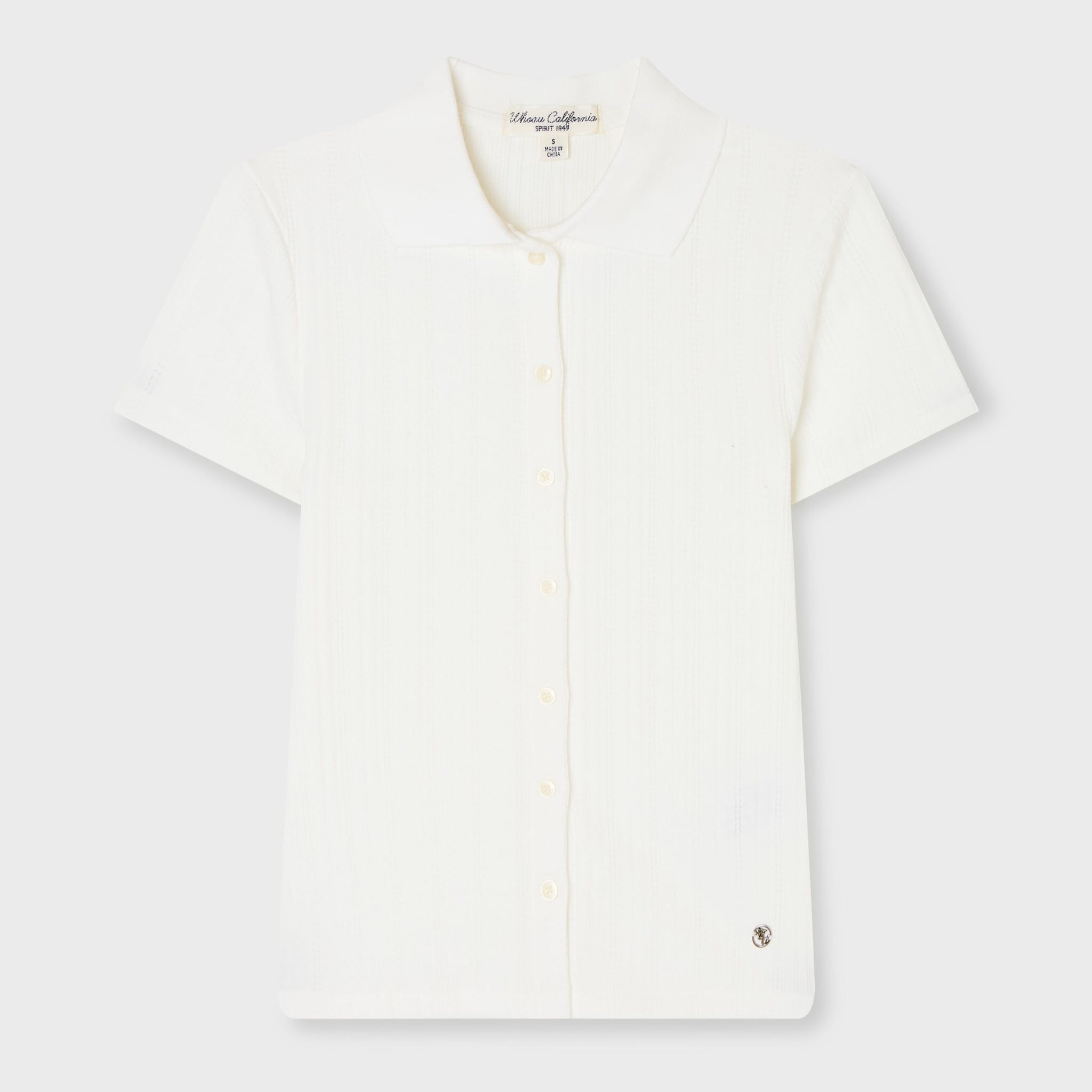 Set Polo Whoau [Nữ] Summer Eyelet Jacquard - WHAAG2551F / WHTMG2551F 