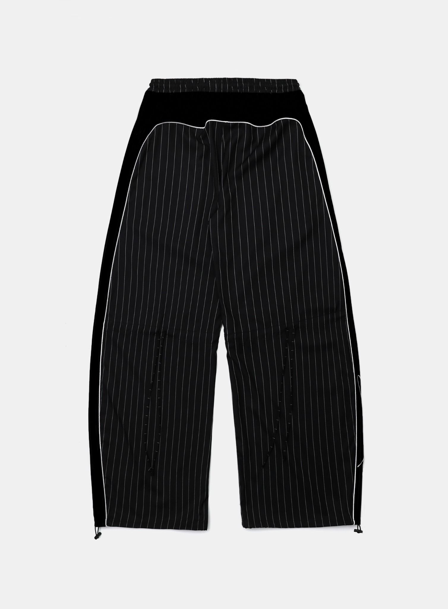  Quần Dài [Unisex] Badblood - [w-pts25-024] Dark Classic Pinstripe Track Pants - Black 