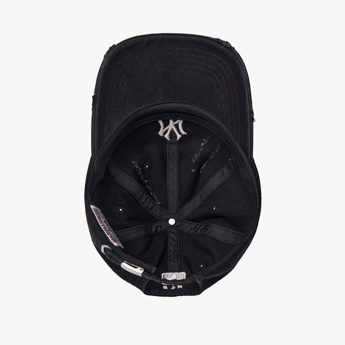  Nón MLB Korea - [Unisex] Damaged Washed Denim NY Yankees Black - 3ACPVD34N-50BKS 