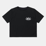  Áo Thun [Nữ] Badblood - [w-tee25-030] Mystic 1/2 Print T-Shirt Slim Fit Black 