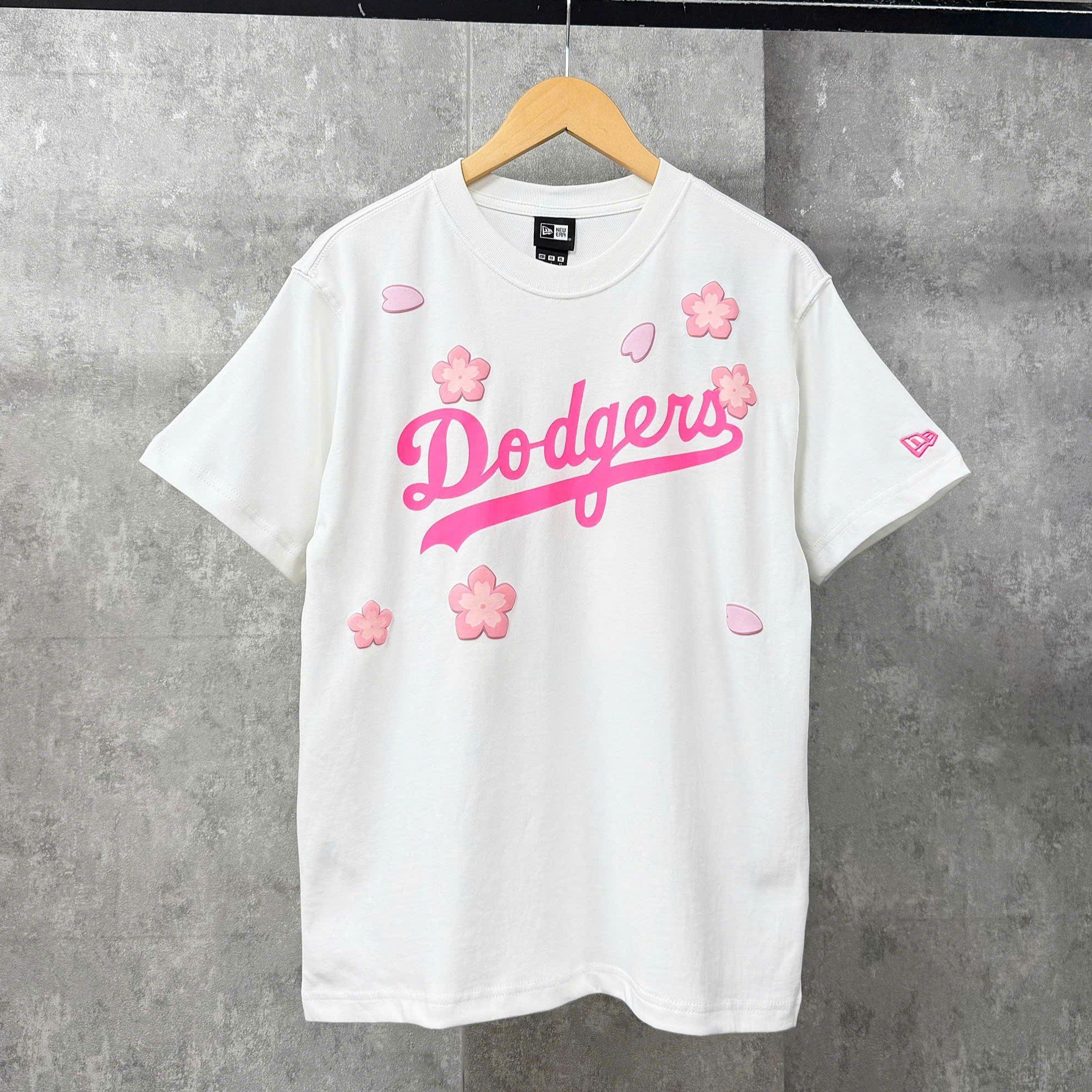  Áo Thun New Era - [Unisex] LA Dodgers Mini Peach Blossom White T-Shirt - 15565226 