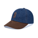  Nón MLB Korea - [Unisex] Denim Suede Unstructured Ballcap - 3ACPB125N-43NYS 