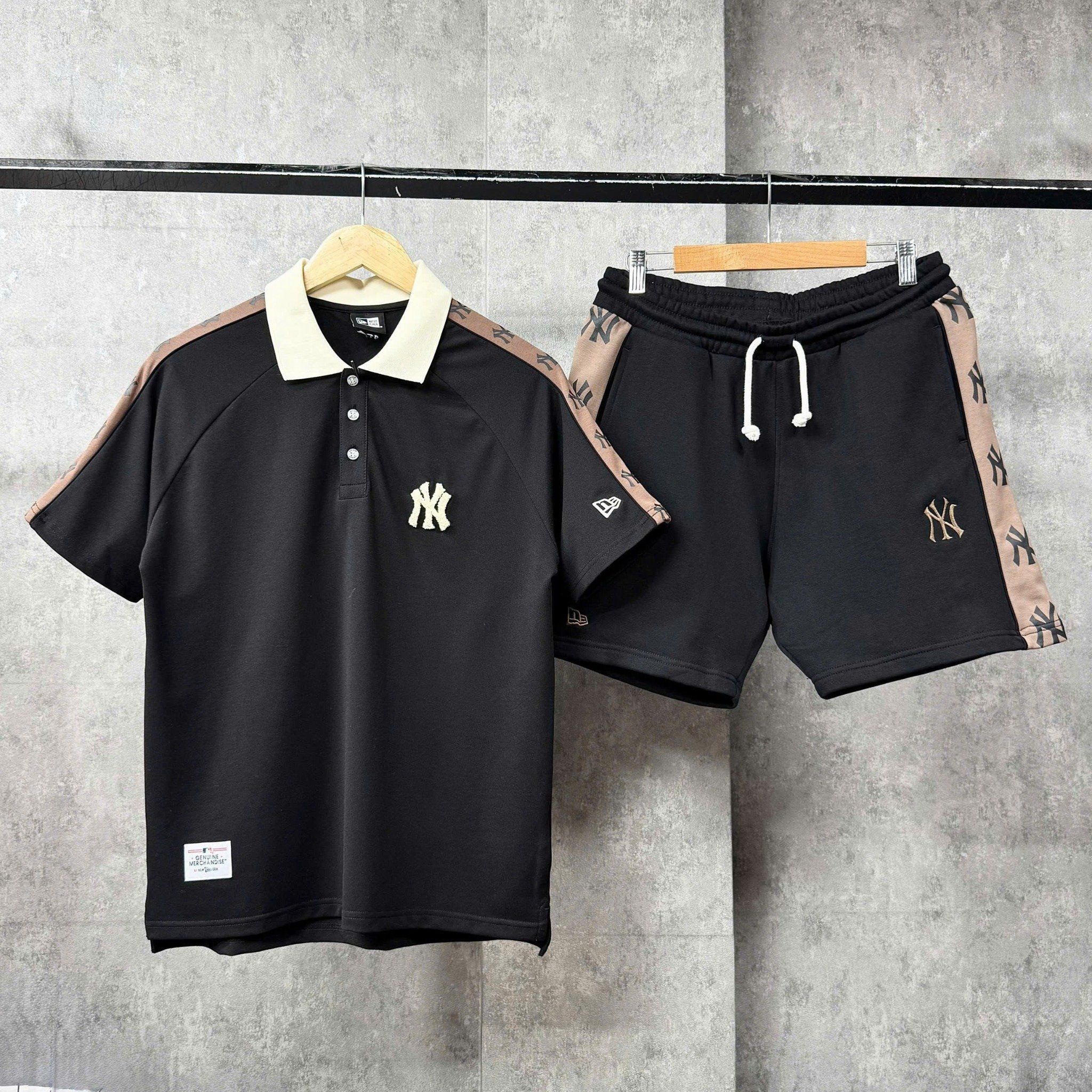  Áo Thun Polo New Era - [Unisex] Monogram NY Yankees Shoulder Line Black - 12354880 