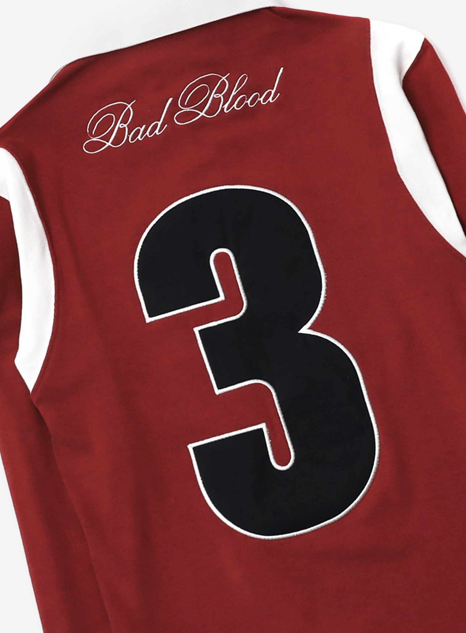  Áo Thun Dài Tay [Unisex] Badblood - [w-tee25-037] Saint Blood Rugby Shirt Slim Fit Red 