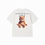  Áo thun [Unisex] ADLV - Acmédelavie AC Bear Basic Logo White 
