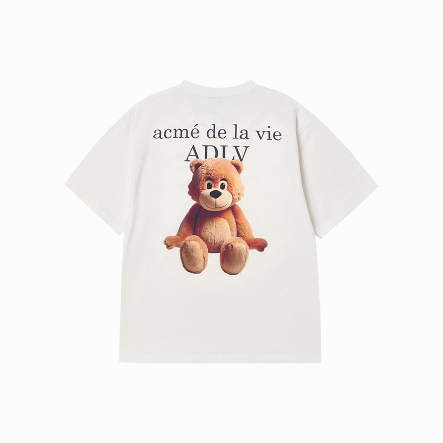  Áo thun [Unisex] ADLV - Acmédelavie AC Bear Basic Logo White 