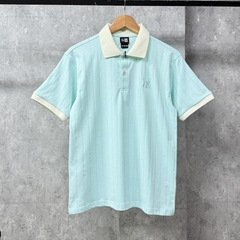Áo Thun Polo New Era - [Unisex] NY Stripe Mint/White - 15544491