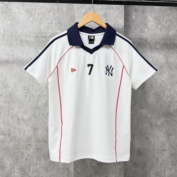  Áo Thun Polo New Era - [Unisex] NY Number 7 White/Navy - 16558906 
