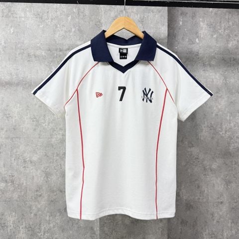 Áo Thun Polo New Era - [Unisex] NY Number 7 White/Navy - 16558906