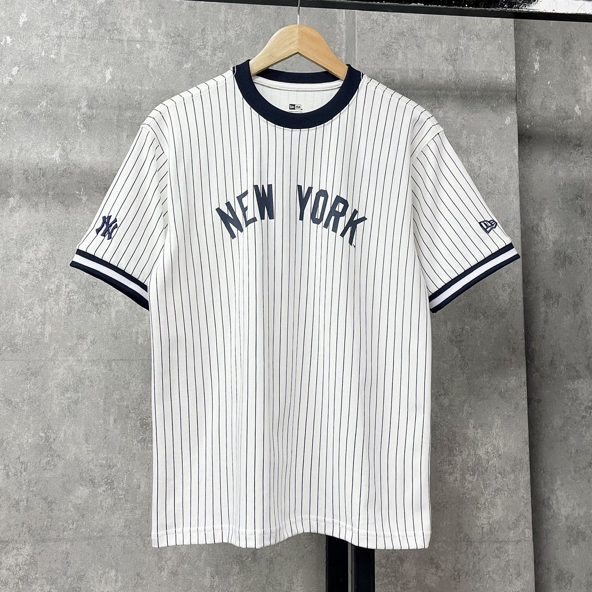  Áo Thun New Era - [Unisex] NY Yankees Baseball Stripe White T-Shirt - 15678454 