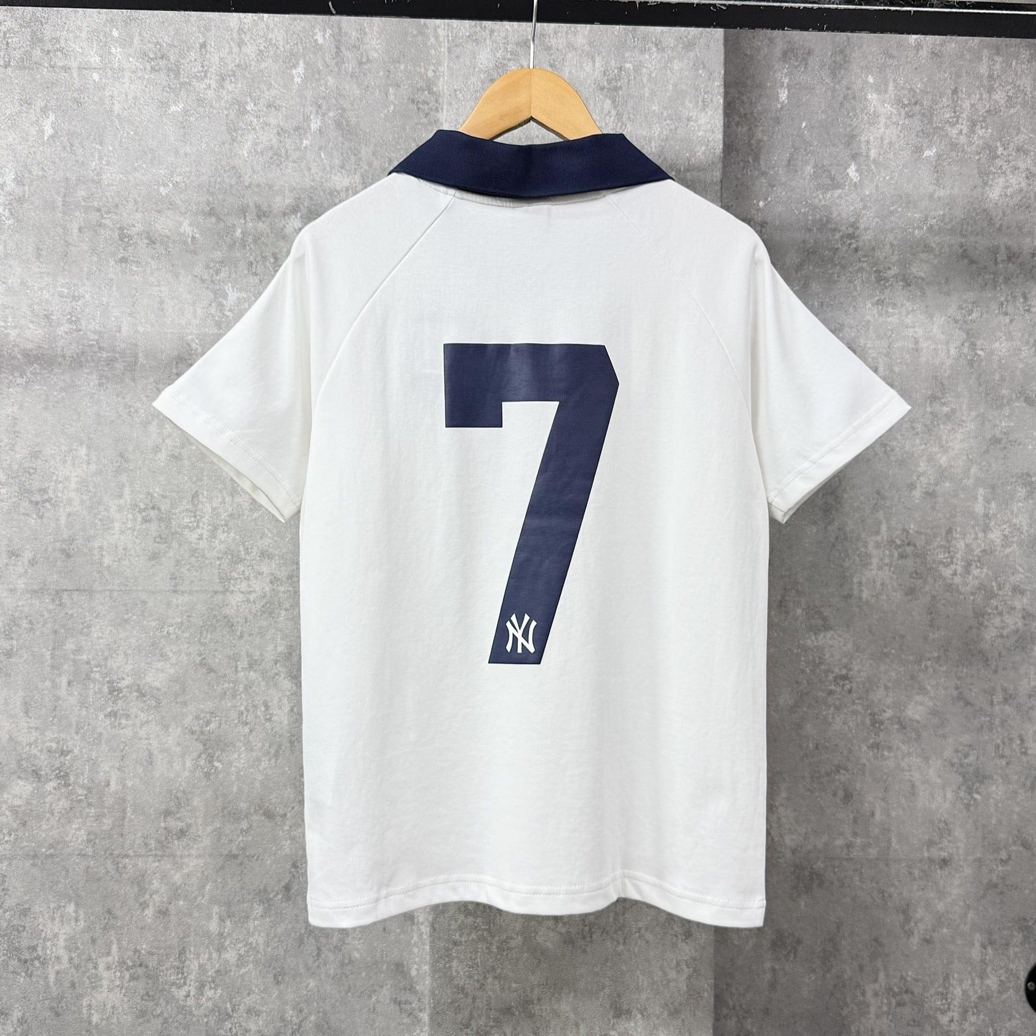  Áo Thun Polo New Era - [Unisex] NY Number 7 White/Navy - 16558906 