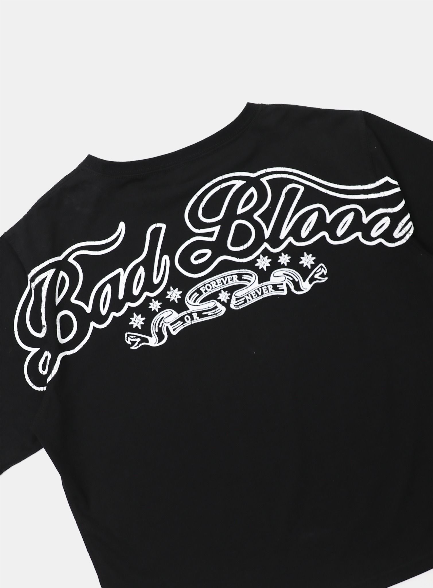  Áo Thun [Nữ] Badblood - [w-tee25-030] Mystic 1/2 Print T-Shirt Slim Fit Black 