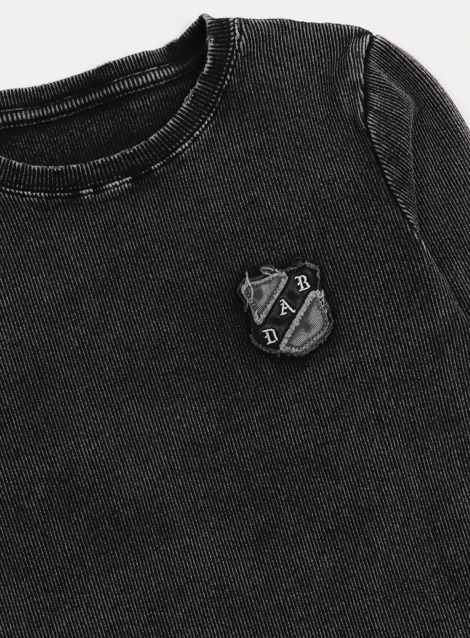  Áo Thun Dài Tay [Unisex] Badblood - [w-tee25-015] Rusty Denim Muscle Long Sleeve Black 