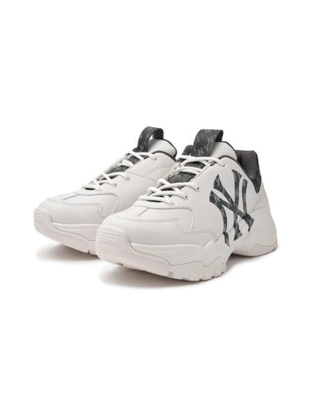 Giày MLB Bigball Chunky Denim Momogram New York Yankees Black - 3ASHBDM4N-50BKS