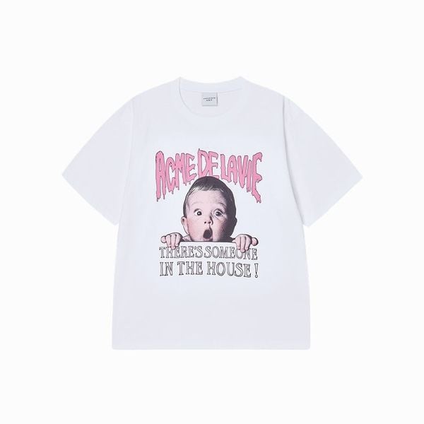  Áo thun [Unisex] ADLV - Acmédelavie Baby Face Scream Boy Halloween White 