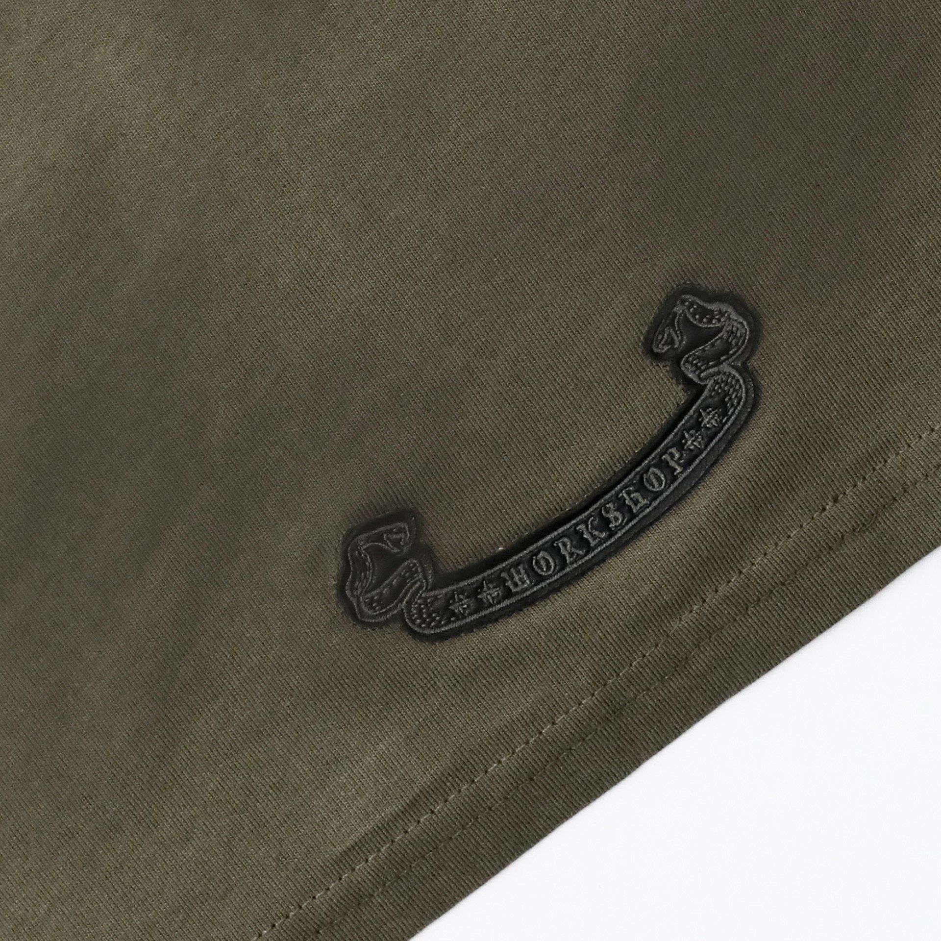  Áo Thun [Unisex] Badblood - [w-tee25-089] Cosmo Bad Patch Ringer T-Shirt Khaki 