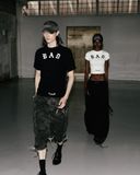  Áo Thun [Unisex] Badblood - [w-tee25-040] Mystic Logo Jersey Short Sleeve Slim Fit Black 