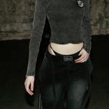  Quần Dài [Unisex] Badblood - [w-pts24-089] Billy Washed Denim Sweatpants - Black 