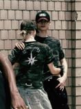  Áo Thun [Unisex] Badblood - [w-tee25-093] Cosmo Reflective Ringer T-Shirt - Green Camo 