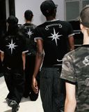  Áo Thun [Unisex] Badblood - [w-tee25-095] Cosmo Reflective Ringer T-Shirt Black 
