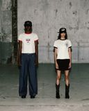  Áo Thun [Unisex] Badblood - [w-tee25-097] Mystic Shield Print Ringer T-Shirt Cream 