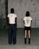  Áo Thun [Unisex] Badblood - [w-tee25-097] Mystic Shield Print Ringer T-Shirt Cream 