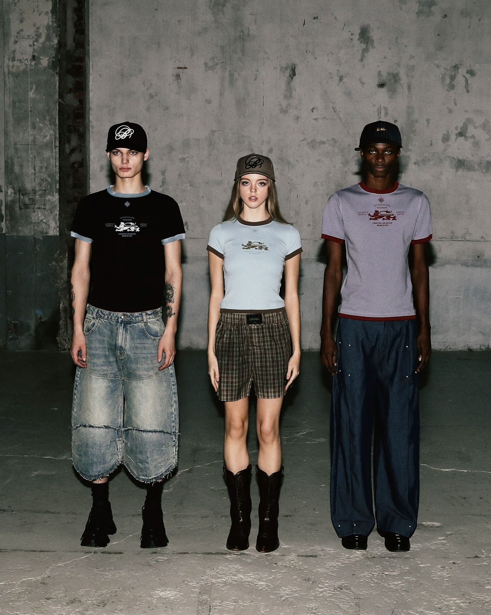  Áo Thun [Unisex] Badblood - [w-tee25-103] Lion Jersey Ringer T-Shirt Light Blue 