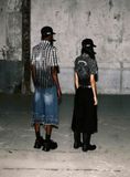  Áo Sơ Mi [Unisex] Badblood - [w-sht25-009] Cosmo Graphic Short Sleeve Shirt Black Check 