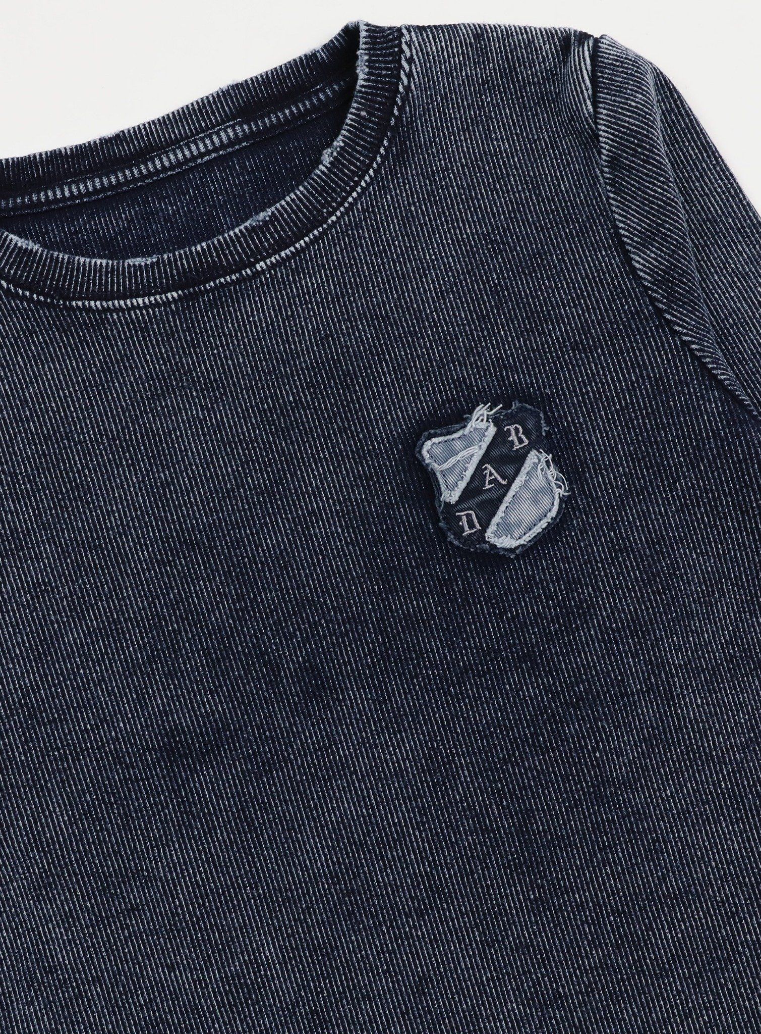  Áo Thun Dài Tay [Unisex] Badblood - [w-tee25-014] Rusty Denim Muscle Blue 